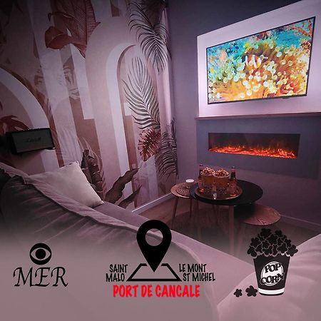 La Merveille By Mrodbnb - Appart Neuf - Vue Mer - 25M Plage & Resto - Cine - Cheminee - Popcorn Cancale Exterior foto